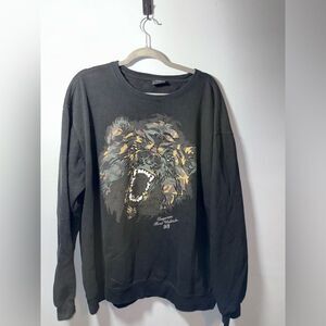 Imperious Beast Mens Unleasher Y2K 93 Bear Sweatshirt Streetwear Black EUC